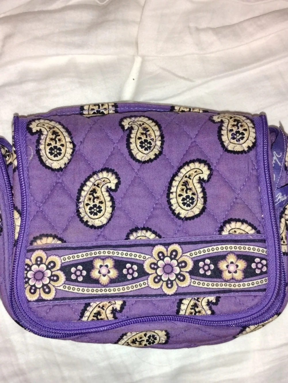 Vera Bradley Lavender Paisley Travel Zip